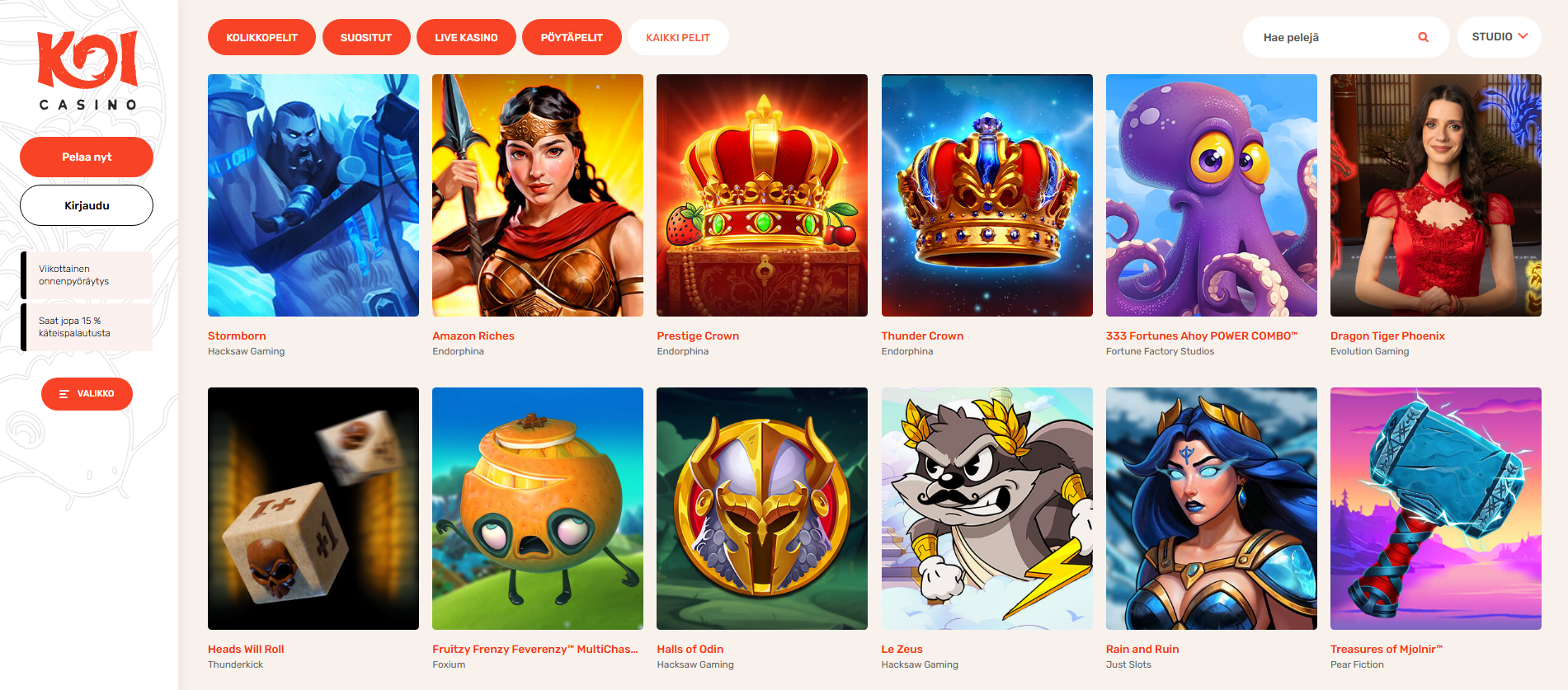 Koi Casino Games