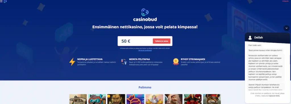 Casinobud Casinon asiakaspalvelu