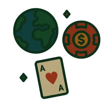 Kasinopelaamiseen liittyviä symboleita