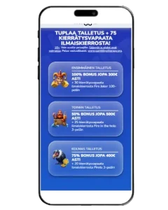 Huippu Casino tervetulobonus mobiilissa