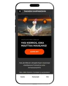 Hurmio Casinon tervetulobonus mobiilissa