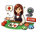 Live-kasinojakaja ja korttipeli