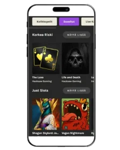 Kruuna Casinon pelivalikoima mobiilissa