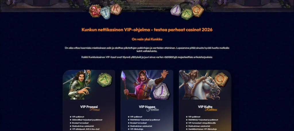 Kunkku Casino VIP-ohjelma