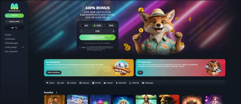 Mammona Casino peliaula ja pelivalikoima