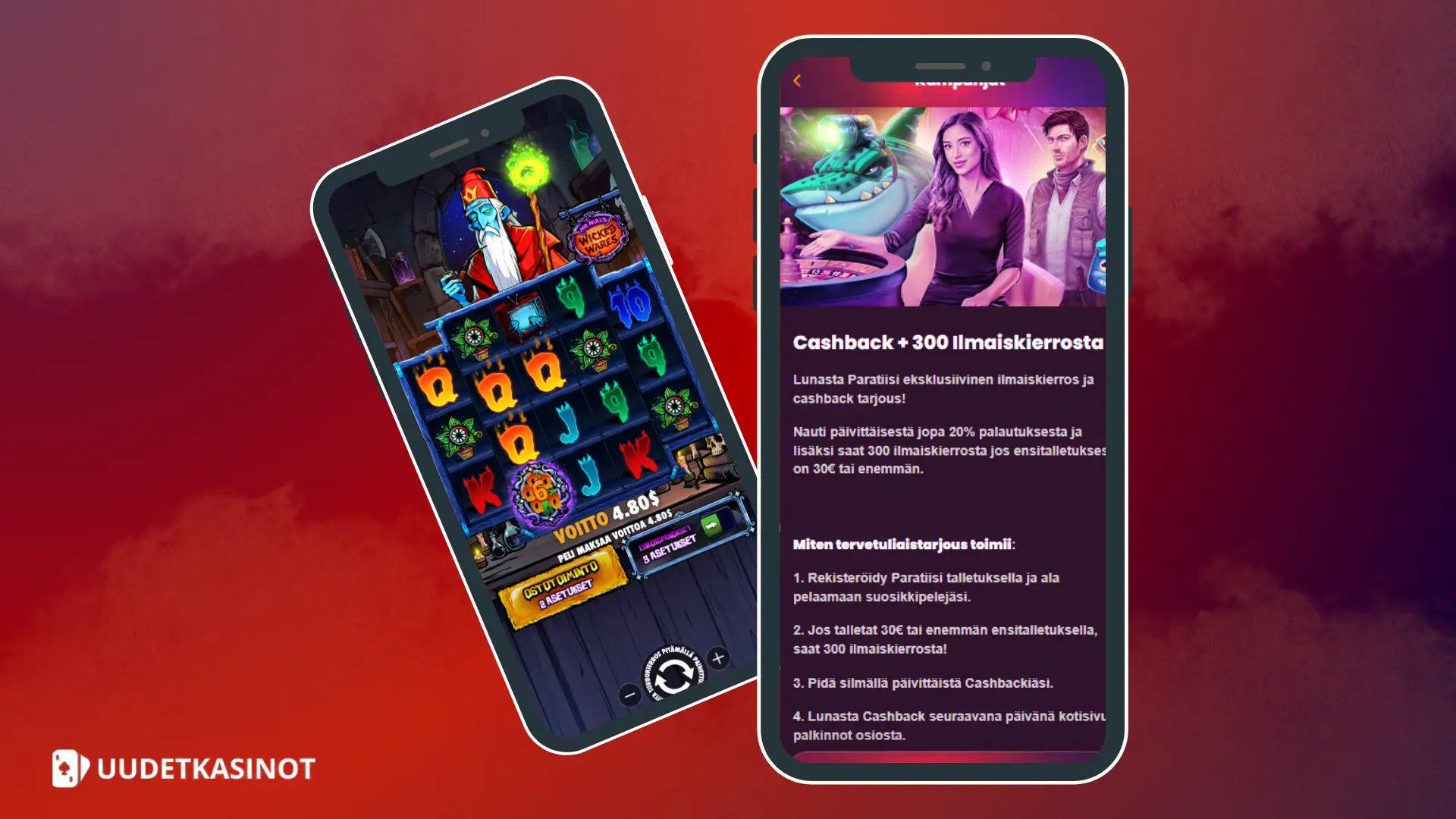 Paratiisi Casino Cashback ja ilmaiskierrokset