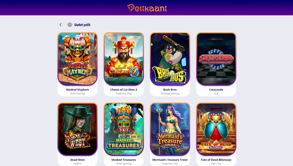 Pelikaani Casinon pelivalikoima