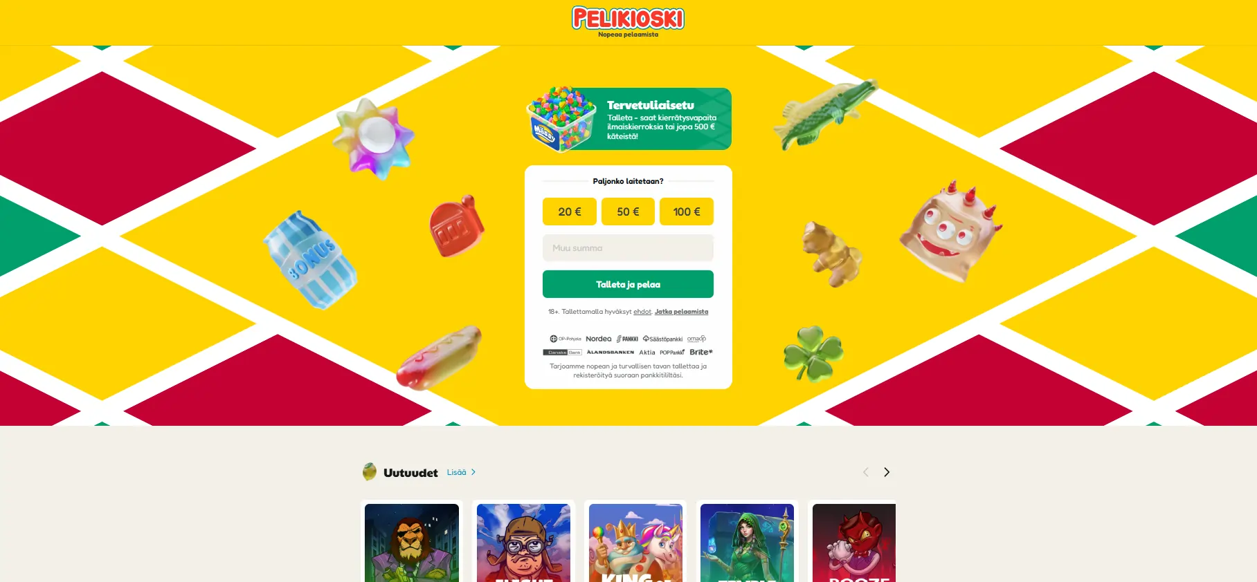 Pelikioski kasinon peliaula