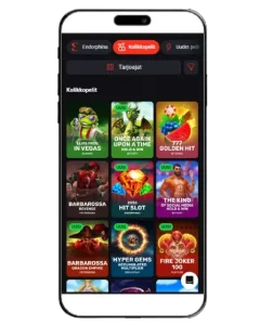Rooster Bet Casino pelivalikoima mobiilissa