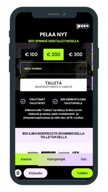 Rullat Casinon peliaula mobiilissa