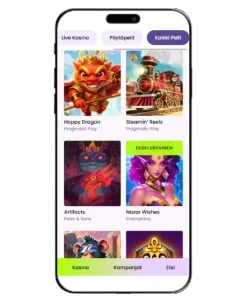 Rullat Casinon pelivalikoima mobiilissa
