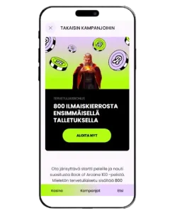 Rullat Casino tervetulobonus mobiilissa