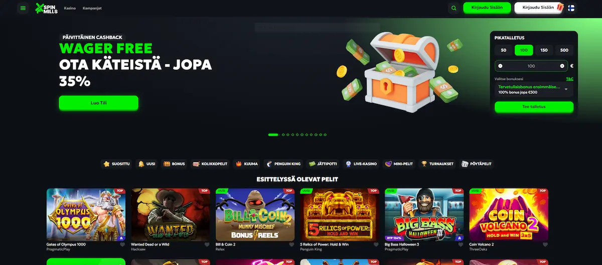 SpinMills Casinon peliaula