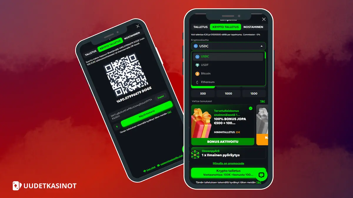 SpinMills Casino ja kryptotalletukset
