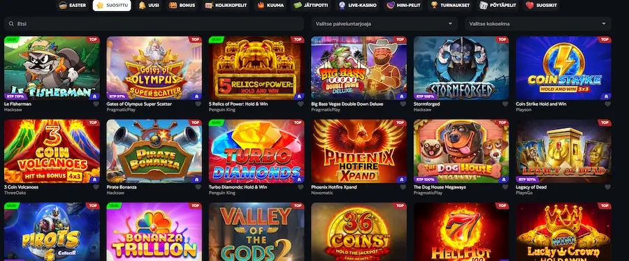 SpinMills Casino pelivalikoima