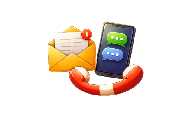 Yhteydenotto ja asiakastuki kuvitus